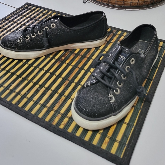 Sperry Top Sider Seacoast Lace Up Shoe Women US 7 Black Sts94859 - Picture 4 of 4
